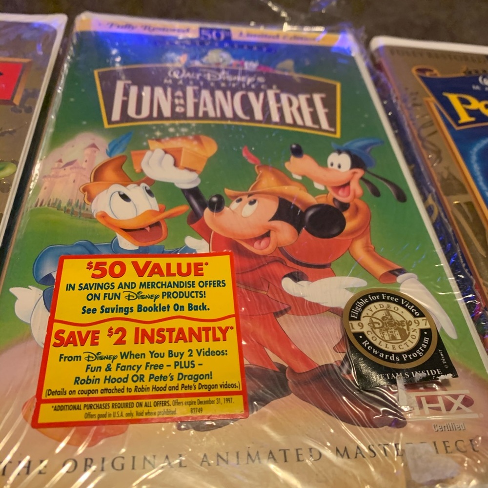 Disney Rare VHS clamshell Fun and Fancy Free